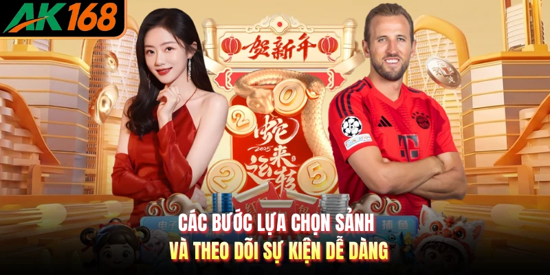 Các bước lựa chọn sảnh và theo dõi sự kiện dễ dàng