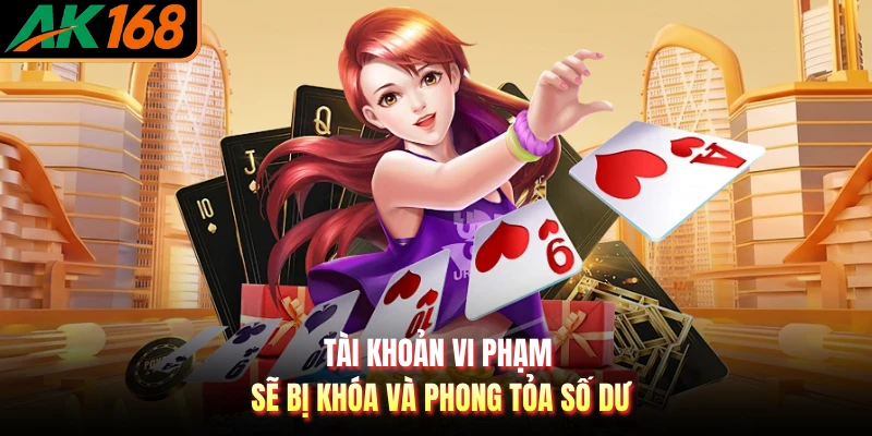 Tài khoản vi phạm sẽ bị khóa và phong tỏa số dư